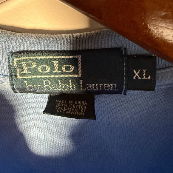 Polo by Ralph Lauren Short Sleeve Polo Baby Blue with Yellow Pony Size XL - Picture 2 of 8